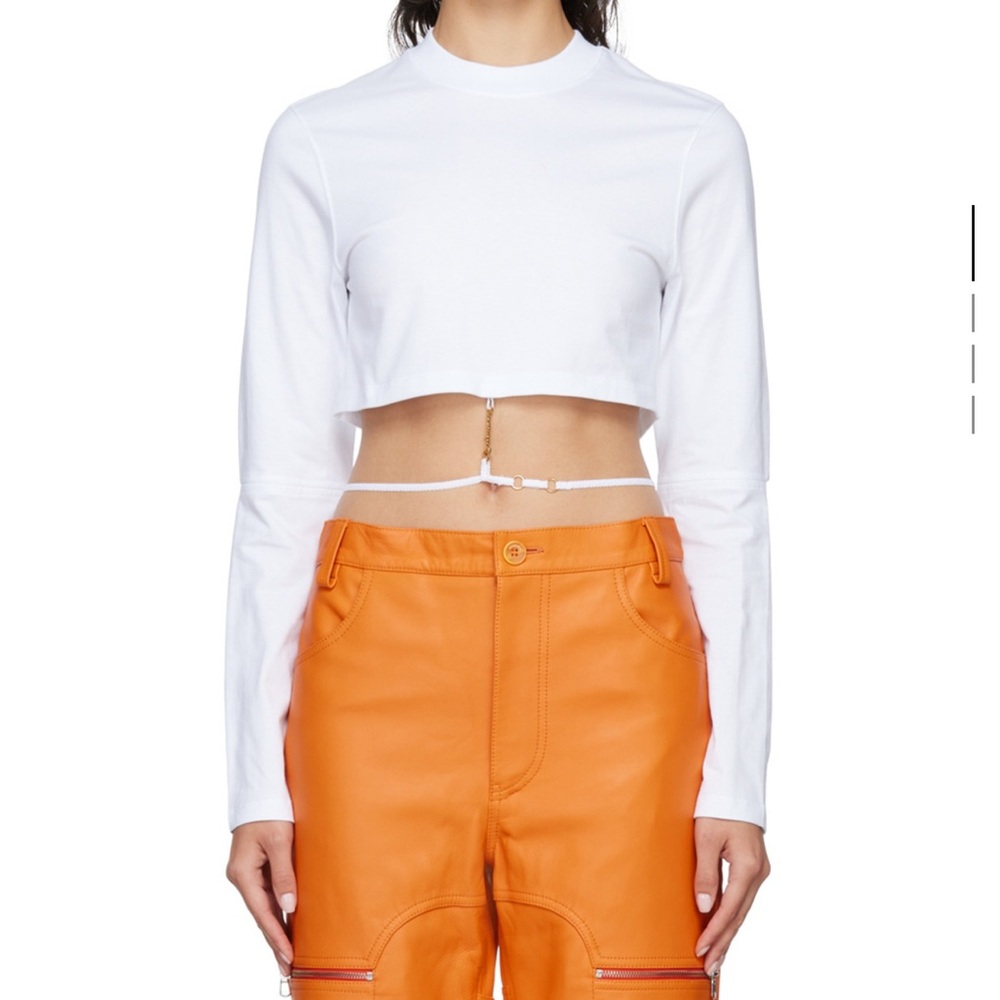 Jacquemus White Le Papier long sleeve Tshirt